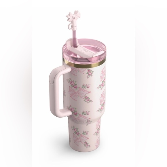 AUTHENTIC SOLD OUT Stanley x Love Shack Fancy Rosa Beaux Pink 40oz - NWB Sealed - Picture 2 of 5